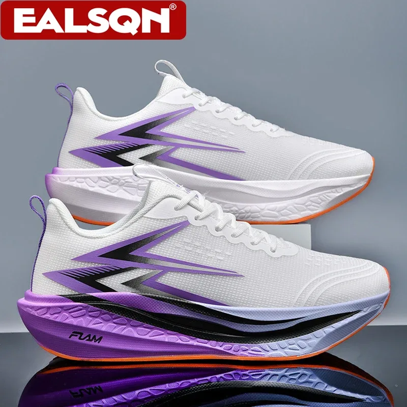 New Running Shoes Men's Speciality Marathon Sports Sneakers Breathable Lightweight Carbon Board Women's Athletic Tennis Non-skid