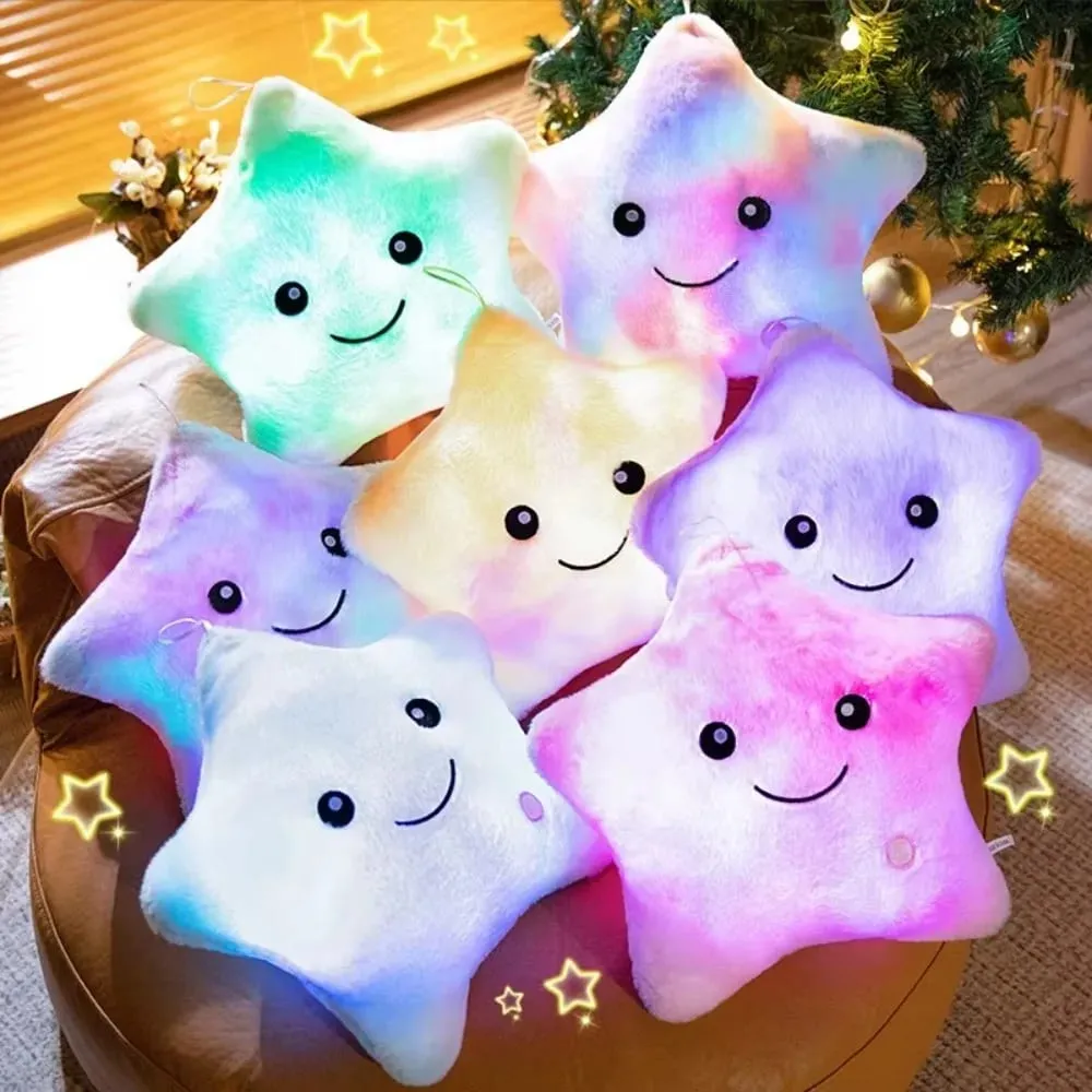 LED Electronic Star Plush Toy Soft Baby Kid Toys LED Star Doll Toy Home Decoration Star Soft Star Pillow