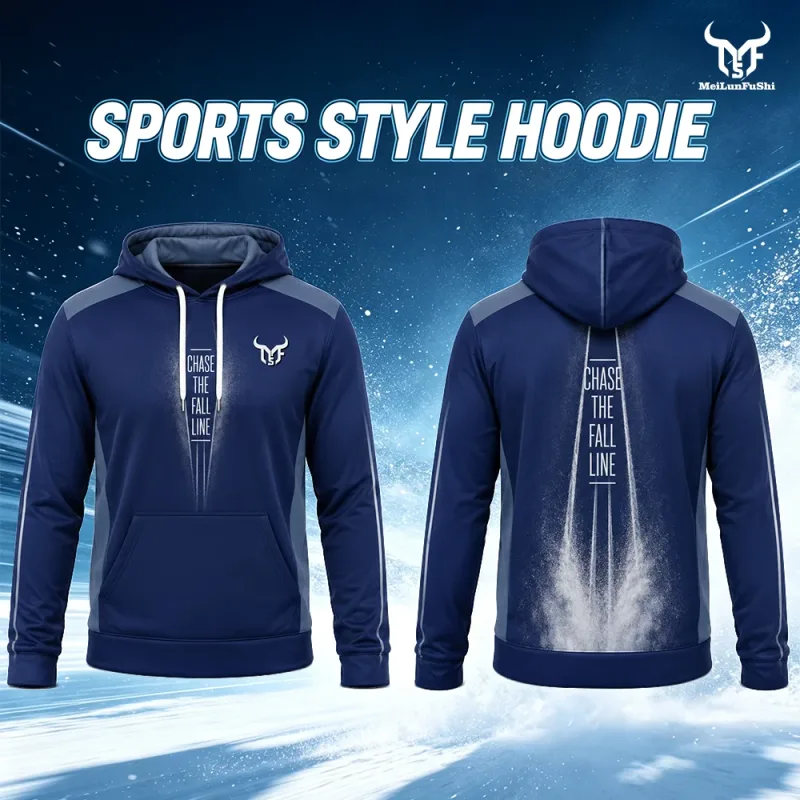 Ski-themed 3D Print Sports Style Hoodie Autumn Men Women Long Sleeve Pullover Hoodies Outdoor Street Fashion Casual Sweatshirt β image 3