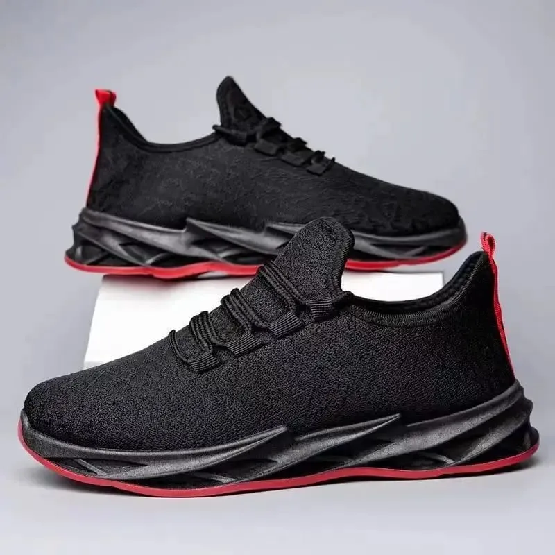 Men Casual Sport Shoes Breathable Lightweight Sneakers Outdoor Mesh Black Running Shoes Athletic Jogging Tenis Walking Shoes