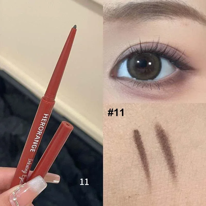 10 Colors Eyeliner Pencil Smooth Wine Red Soft High Pigment Eye Liner Pen Waterproof Matte Aegyosal Lying Silkworm Eyes Makeup