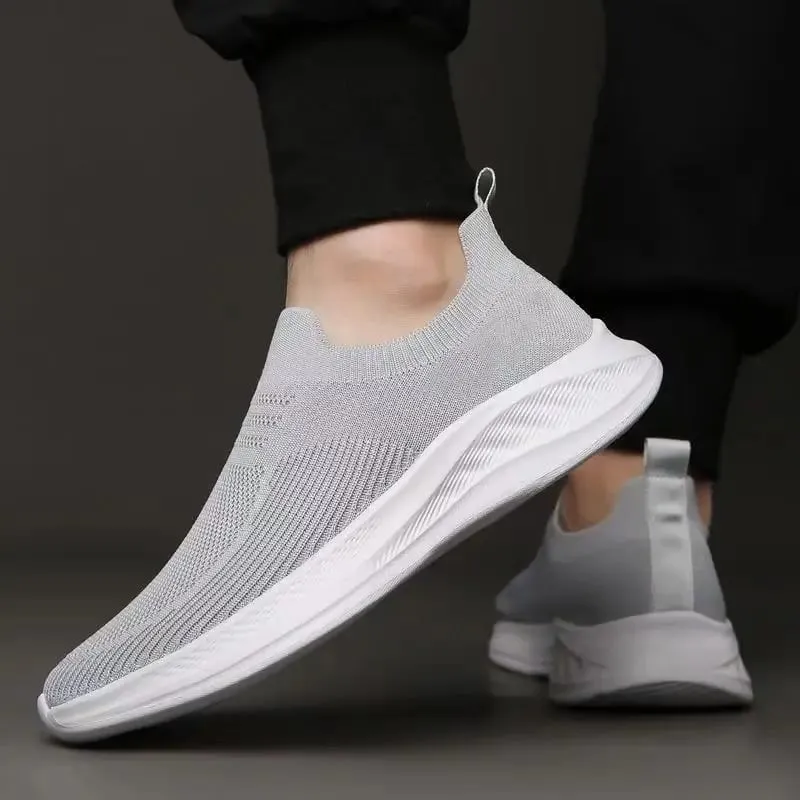 Summer Casual Men's One-Pedal Sneakers Soft-Soled Non-Slip Breathable Mesh Driving Comfortable Shoes