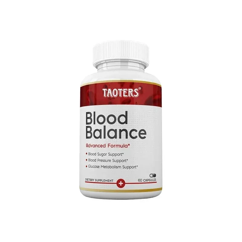 Natural Blood Balance Capsules - Vitamin C B6 12 Hawthorn Heart & Blood Sugar Balance Circulation Support Promotes Metabolism