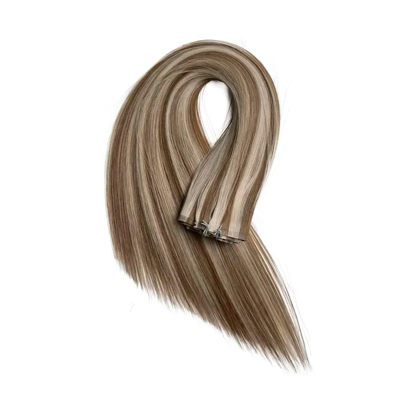 Clip de PU grueso de 160g en extensiones de cabello humano, cinta de trama sin costuras con Clip para extensiones de cabello invisibles de cabello crudo grueso
