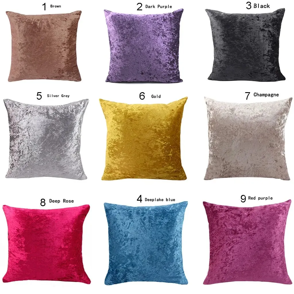 Plush Velvet Throw Pillow Cover Invisible Zipper Soft Cushion Case for Couch or Bed Decorative Pillows