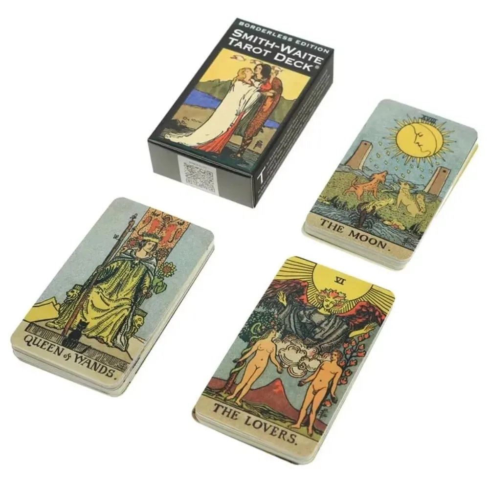 Classic Smith Waite Borderless Tarot Card Retro Original Art Style Board Game Mind Exploration Divination Card