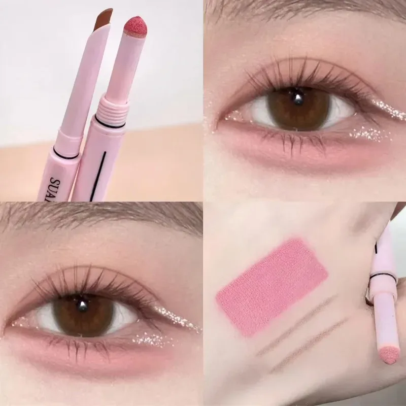 Double-end Lying Silkworm Eyeliner Pencil Glitter Matte Aegyo Sal Pen Brightening Cream Highlight Shadow Pen Contour Eye Makeup