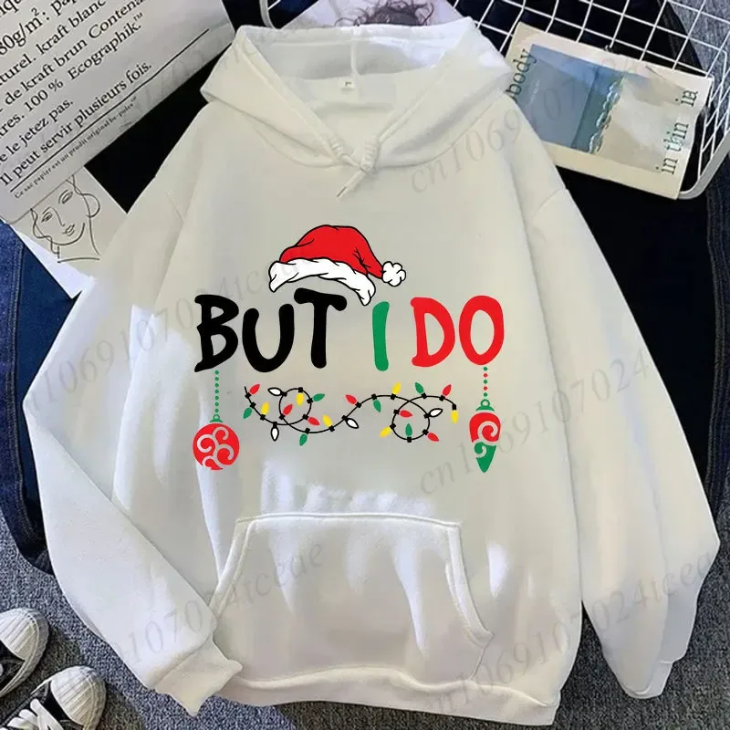 Christmas Couple Matching Hoodies Set I Don't Do Matching Christmas Outfits Santa Hat Print Hoodies Funny Family Xmas Party Gift
