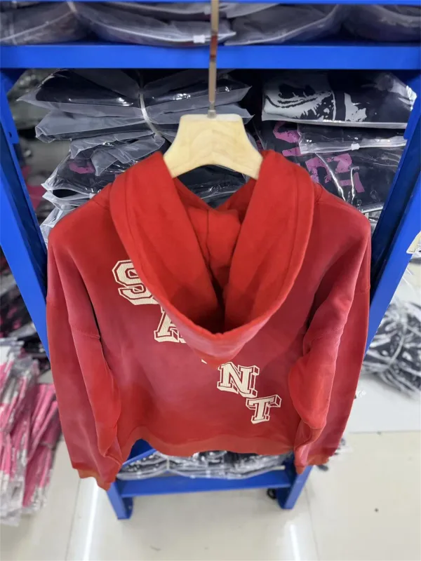 26SS SAINT OF MICHAEL Mxxxxxx BABY MICHAEL HOODIE Printed Distressed Long Sleeve Hooded Sweatshirt Cotton Hoodies For Men