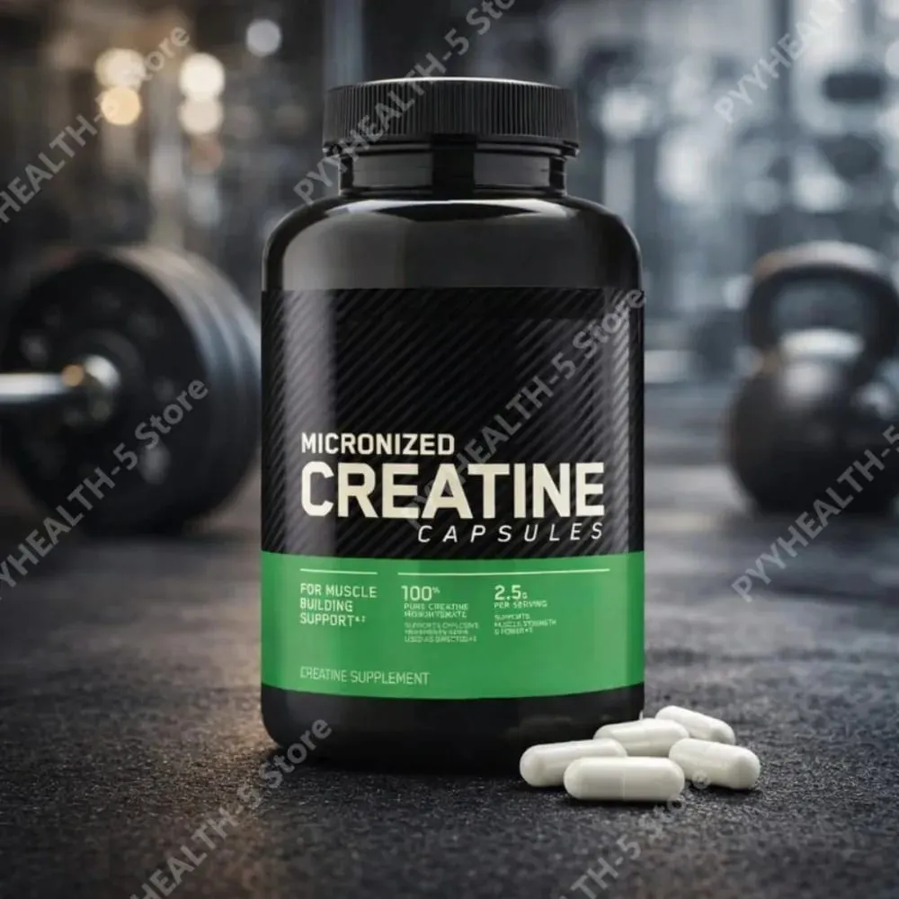 Creatine 2.5g Capsules for Adults - Supports Lean Muscle Fitness & Recovery Non-GMO Gluten-Free Vegan-Friendly 60 Capsules