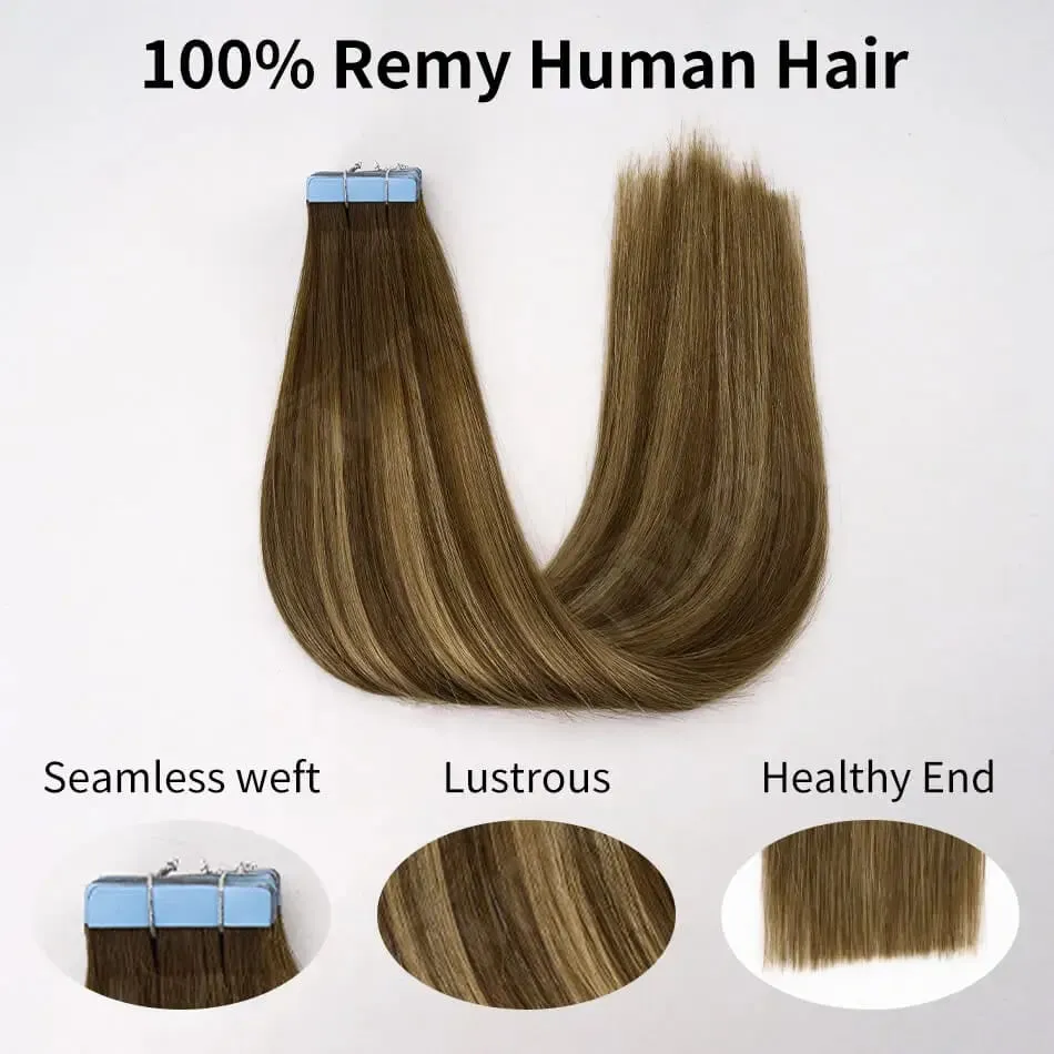 Straight Tape in Hair Extensions Human Hair 2g/2.5g/pcs Tape in Extension 20pcs/set Remy Human Hair Natural Human Hair Extension