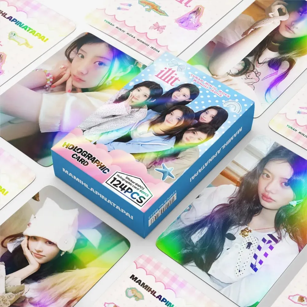 124 Laser Cards Girl Group New Album MAMIHLAPINATAPAI Flash Cards Star Stickers LOMO Greeting Cards Support Gift