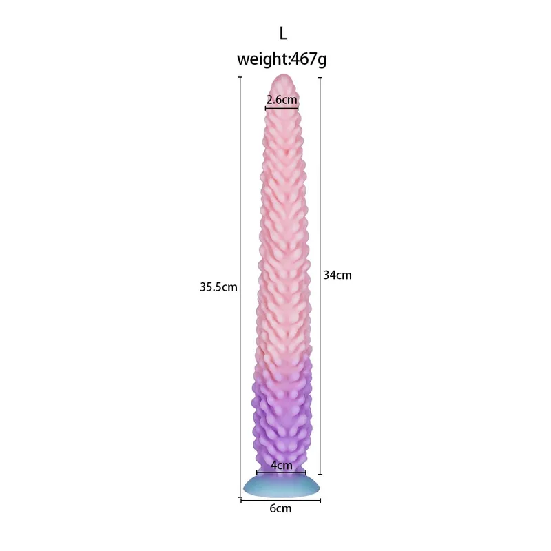 Huge Long Buttplug Monster Tentacle Silicone Anal Plug Dildo with Strong Suction Cup Clitoris Vagina Stimulation Adult Sex Toys