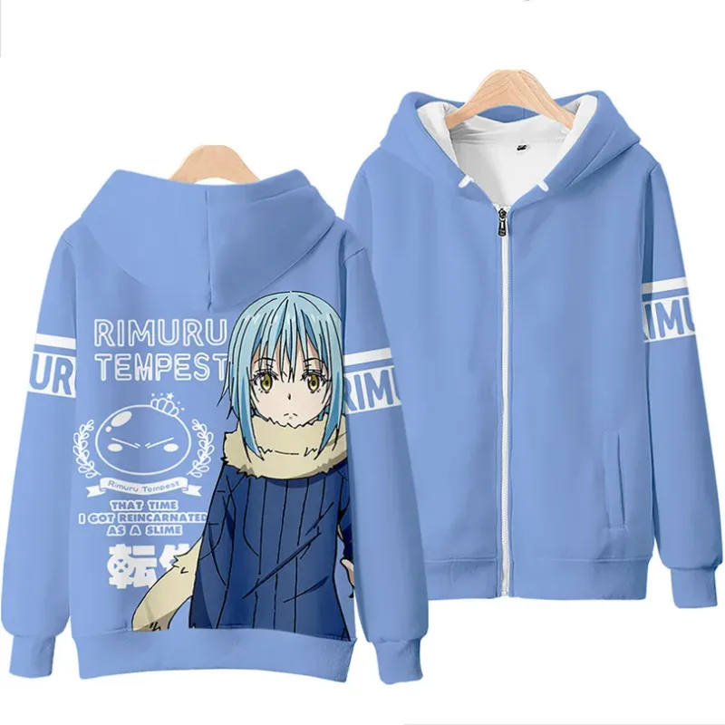 Anime Rimuru Tempest 3D Print Hoodies Men Women Long Sleeve Sweatshirt Harajuku Streetwear Coat Cosplay Costume