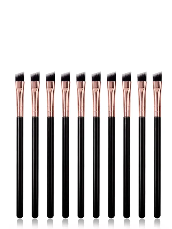 6/10/20/30PCS Ultra-Thin and Ultra-Fine Eyeliner Brush Angled Eyebrow Brush Eyelid Detail Brush Portable Eye Makeup Tool