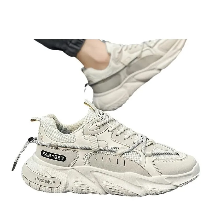 2026 Winter New Men's Shoes Trendy Sport Running Casual Versatile Breathable Height-increasing Dad INS Trendy Sneakers