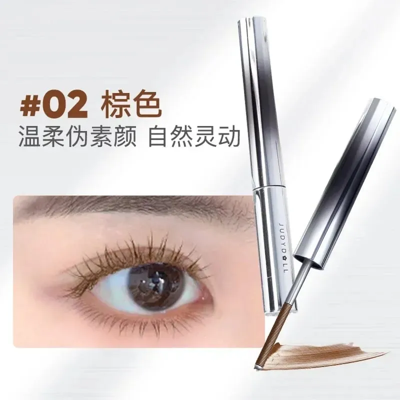 Judydoll Steel Tube Mascara Waterproof Slender Non-smudge Brown Curly Metal Small Silver Tube Mascara