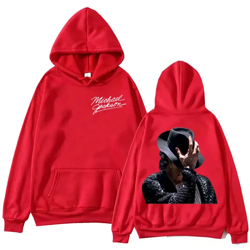 90's Singer Michael Jackson Graphic Hoodies Fashion Rock Vintage Hooded Sweatshirts Men Women Casual Fleece Oversized Pullovers
