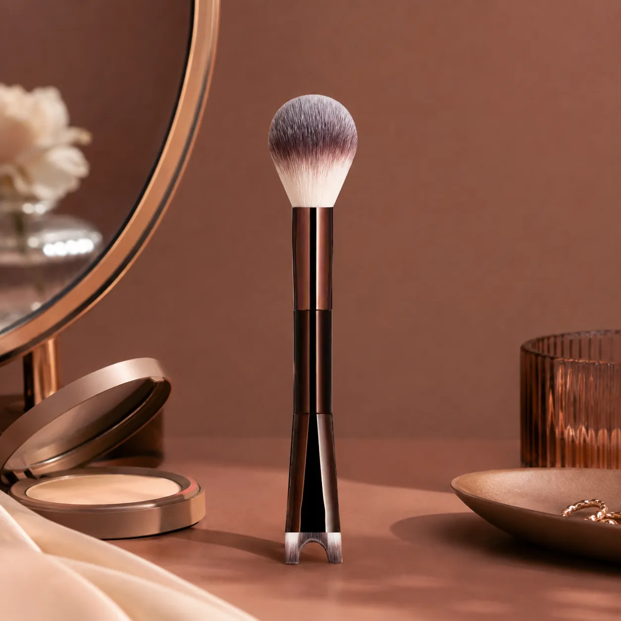 15Pcs Professional Makeup Brush Set Soft Synthetic Hair Foundation Powder Blending Eye Brushes With Leather Bag Beauty Cosmetic