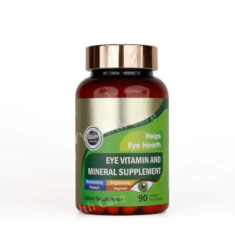 Lutein øjenvitaminkapsler med zeaxanthin zink dagligt øjennæringstilskud Øjensundhedsstøtte til voksne 90 tæller flaske