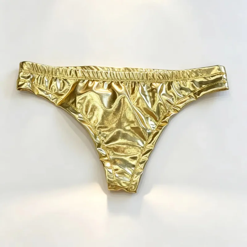 1Pc Men's PU Leather Triangle Underwear, sexy Triangle Underwear, Boxing Fitness, Suitable for Costume Parties, Sweet Gift