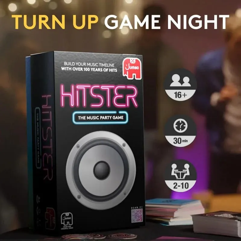 Hitster Music Party Board Game Music Party Card Game: 308 Popular Songs Trivia-Guess the Song & Family Game for Game Night