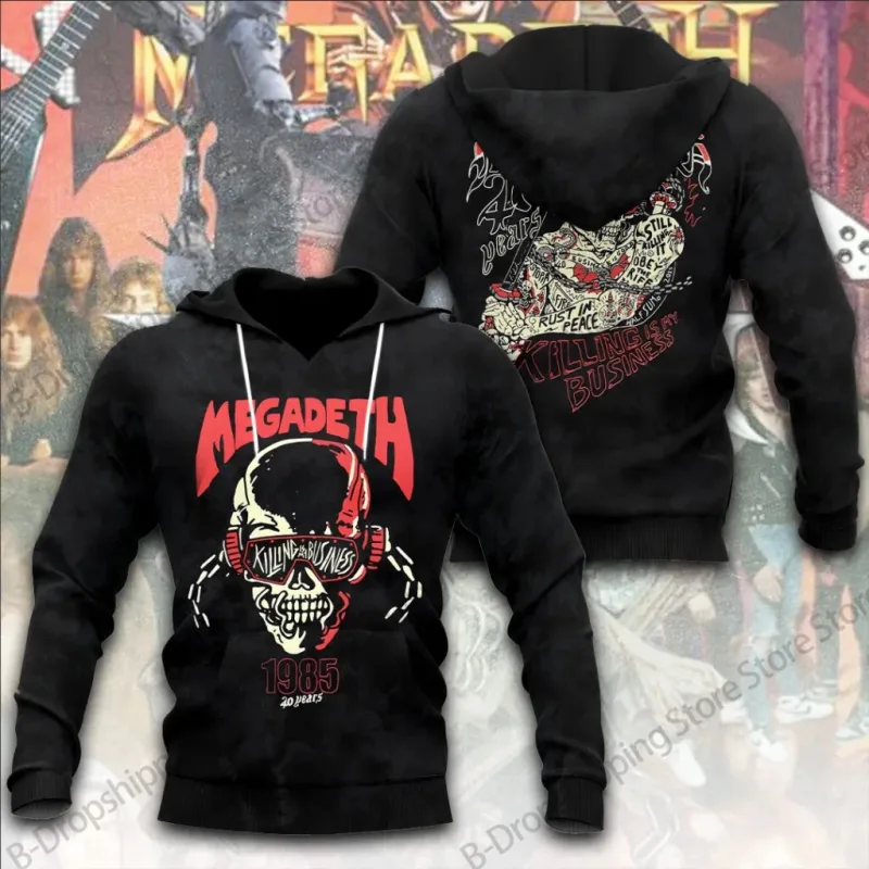 Metal Rock Band Megadeth 3d Print Hoodie Men Women Fashion Long Sleeve Hoodies Vintage Coat Men Sweatshirt Unisex Clothes NEW
