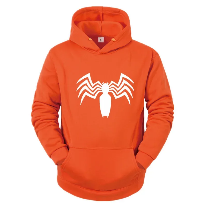 2026 Autumn and Winter New Men's Hoodie Street Fashion Spider Print Sportswear Women's Fleece Casual Fun Hoodie Men's Wear