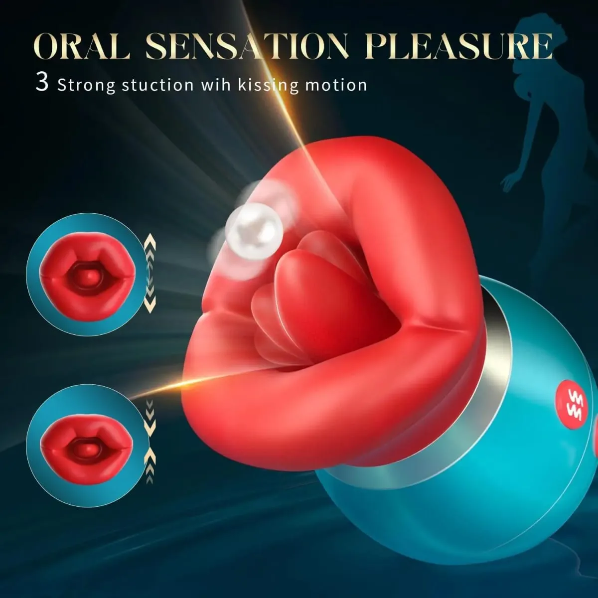Powerful sucking vibrator female tongue licking sex toys sucker female oral nipple stimulator adult electric sex toys.