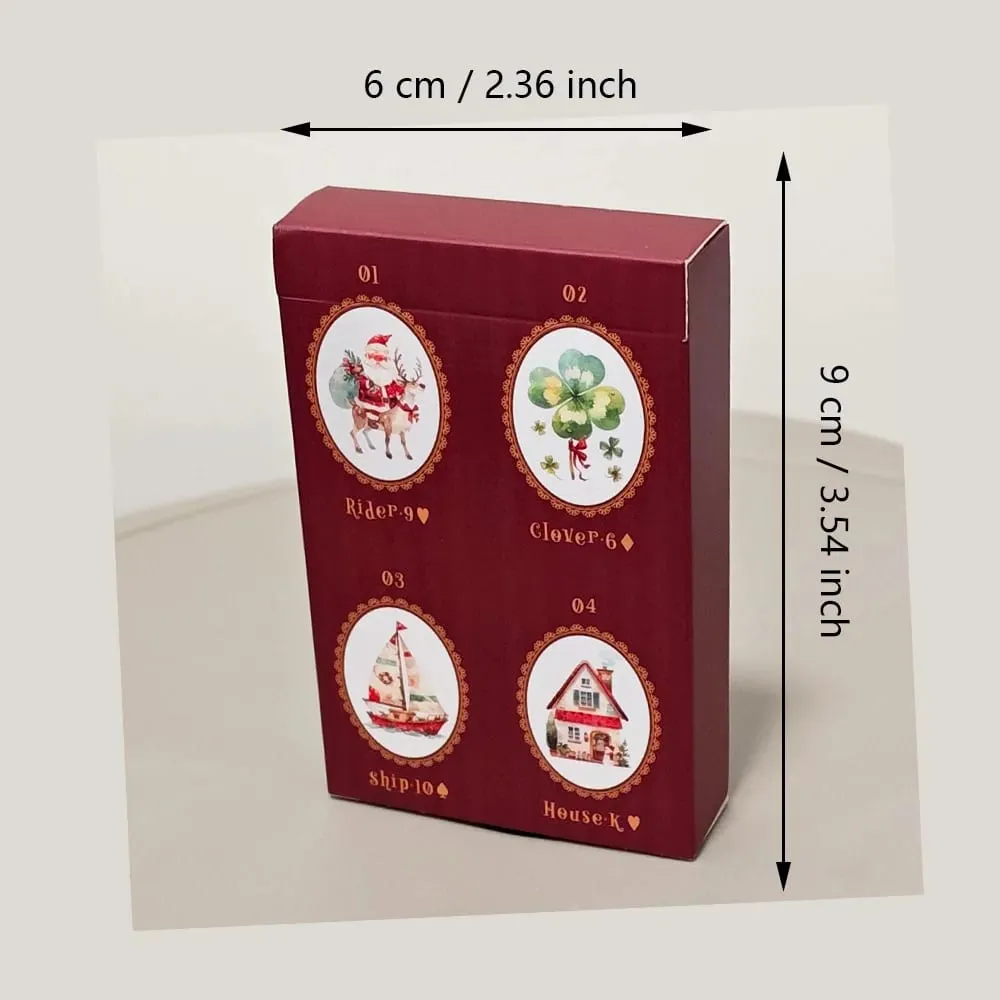 Christmas Carol Lenormand Oracle Cards 42PCS Christmas Watercolor Tarot Deck 6*9cm Divination Board Game Christmas Gift