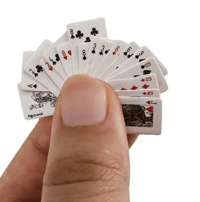 Mini Poker Fun Card Game Party favors small toys casual fingertip poker easy to carry stress relieving novel gifts students