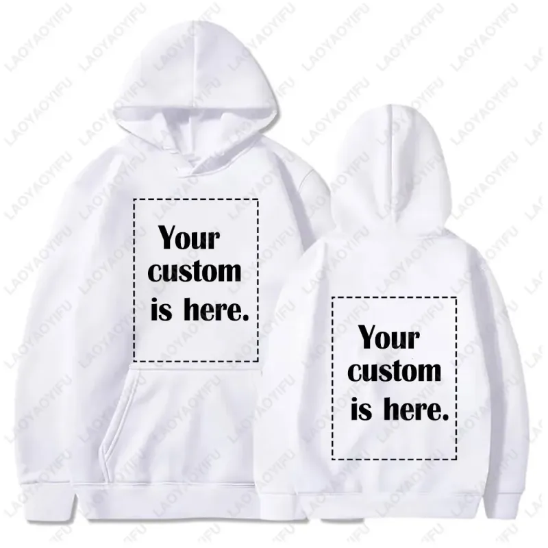 2024 New Custom Hoodie Diy Text Couple Friends Family Design Image Print Clothing Sports Autumn Leisure Harajuku Hoodies