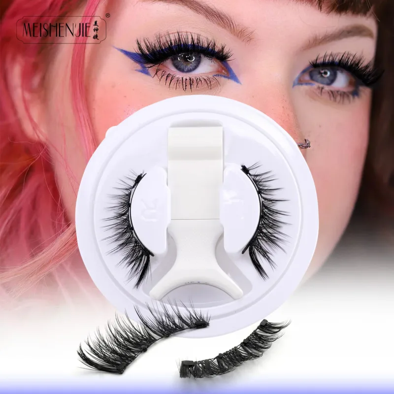 1/3 Pairs Magnetic Eye Lashes Handmade Eyelashes Soft Reusable Magnetic Lashes Natural Look 3D False Lashes Makeup Tweezers Set