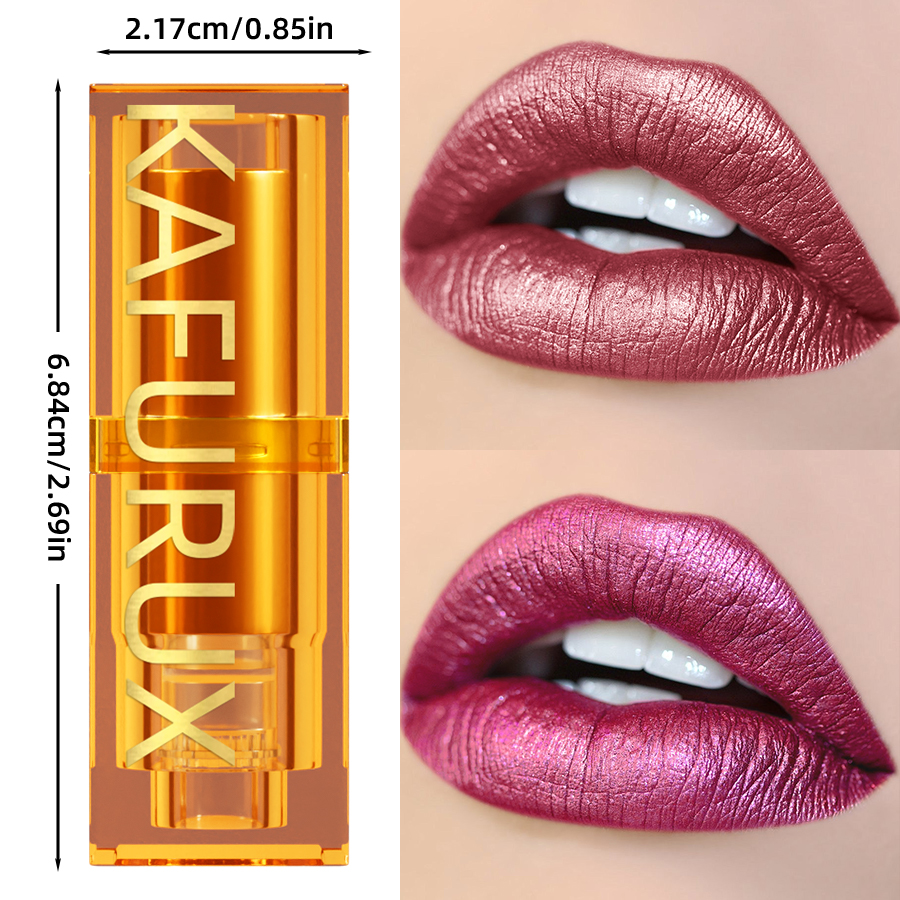 16Colors Bold & Intense Glitter Shiny Metallic Lipstick Lip Tint Long Lasting Lip Senior Matte Lip Makeup Gifts for Women Cosme