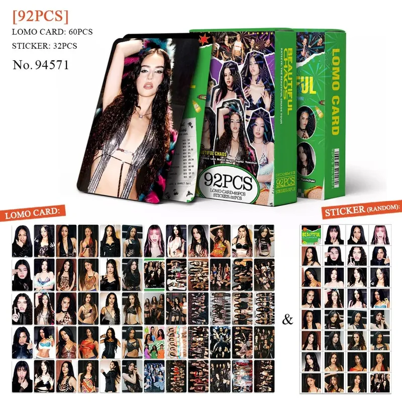 55/127pcs Kpop Idol KATSEYE WILD New Album BEAUTIFULCHAOS Lomo Cards DANIELA HD Printd Photocards Stickers MANON MEGAN Fans Gift