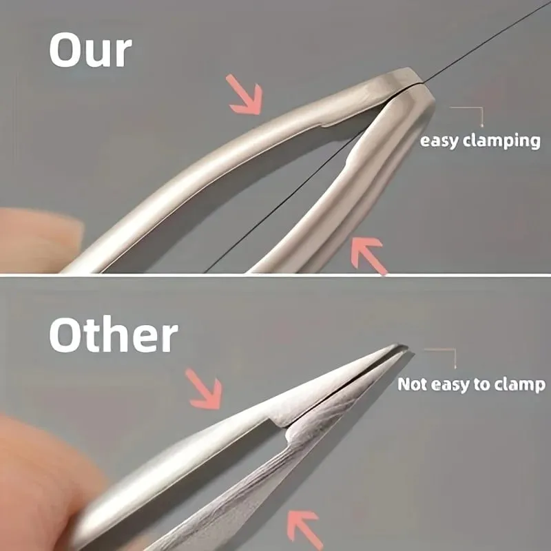 1pc Premium Round Head Tweezers for Eyebrow & Facial Hair Removal Seamless Clips Short Hair Precision Easy Combing for Eyebrows