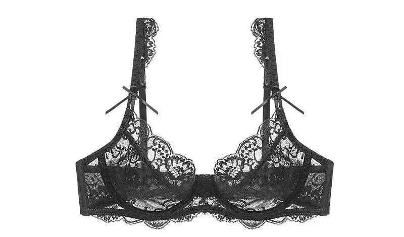 Romantic Atmosphere Lace Minimizer Bra Ultra Thin Sponge Free Wirefree Women Seamless Full Coverage Bust Push Up Set BANERDANNI