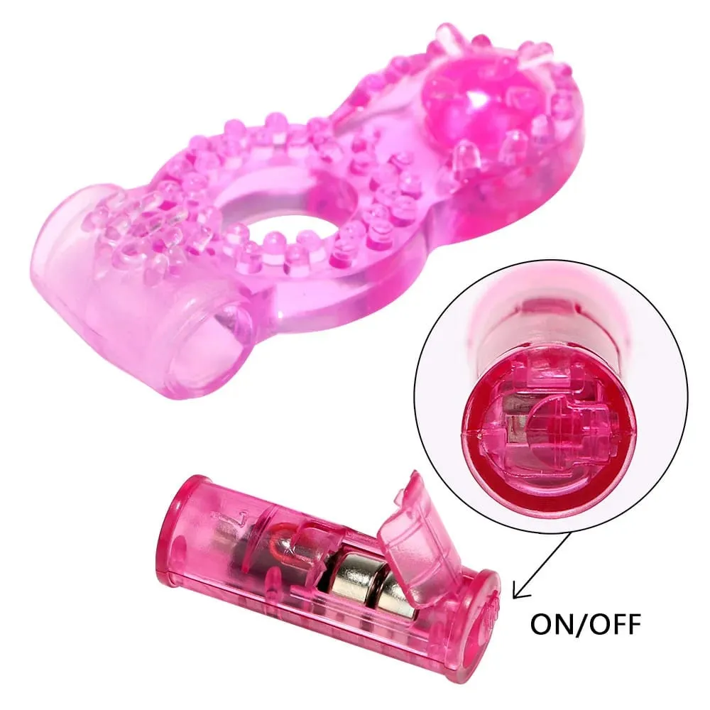 Triple Couples Dual Pleasure Delay Δαχτυλίδι δονούμενος δακτύλιος διεγέρτης κλειτορίδας μεγαλύτερης διάρκειας στύσεις έντονες εκσπερματώσεις Παιχνίδια σεξ για άνδρες — image 6