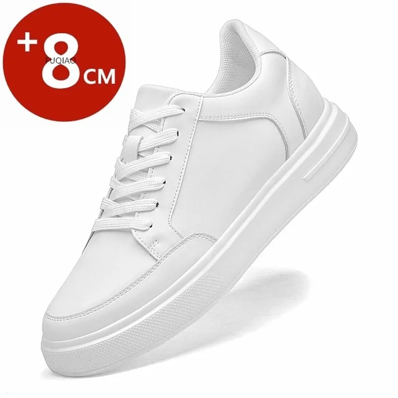 Men Sneakers Elevator Shoes Women Breathable Sports Casual Board Shoes Comfortable Platform Hidden Inner Heightening Shoes 8cm