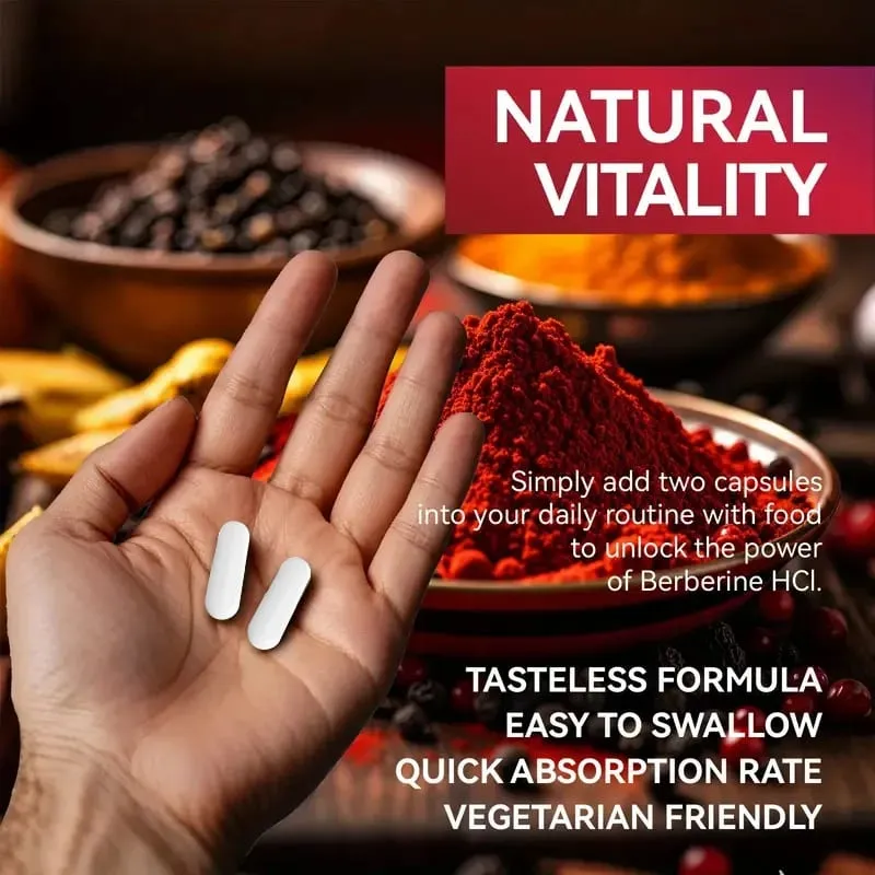Berberine Supplements with Cinnamon & Turmeric Support Metabolic Health Immune Balance & Wellness for Daily Life