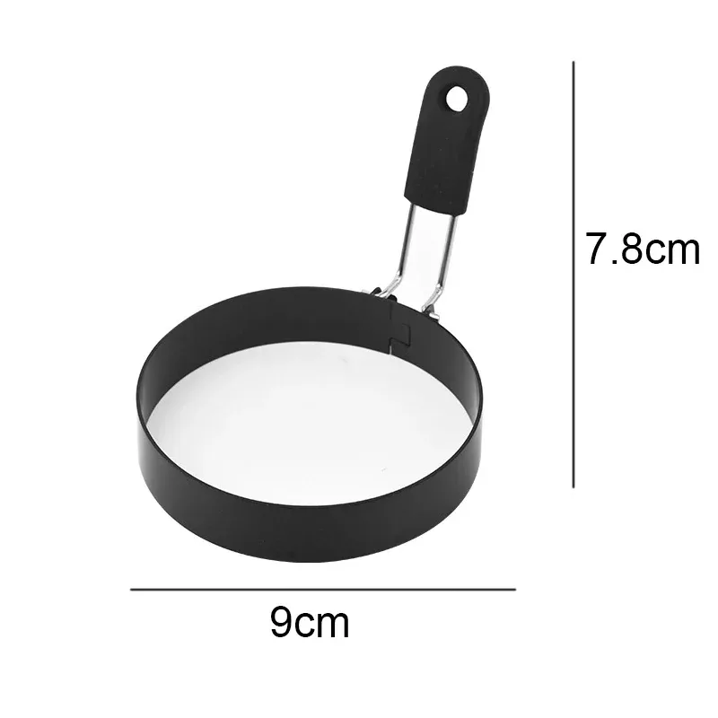 Anti-scald Egg Fried Ring Professional Stainless Steel Nonstick Round Pancake Mold Cooking Egg Mould Breakfast Sandwich Tools — image 8