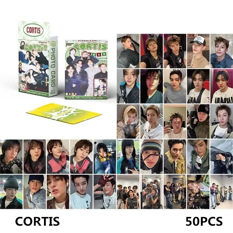 50PCS Korean Boy Group CORTIS Photo Cards Set - ‌Martin‌ James‌ Juhoon‌ Kpop Idol Collectible LOMO Card Fans Gift