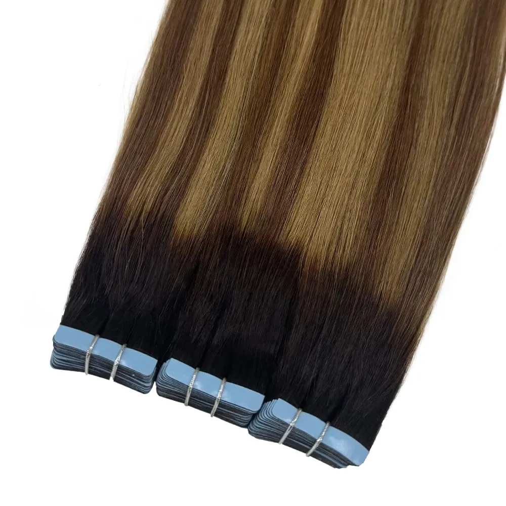 100% Real Human Natural Hair Tape in Human Hair Extensions Vietnamese Hair Straight Strong Adhesive Skin Weft For Women