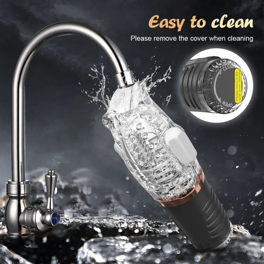 Sucking Vibrating Blowjob Masturbator Cup Glans Trainer Penis Massager 9-frequency vibration sucking Male masturbator 18+