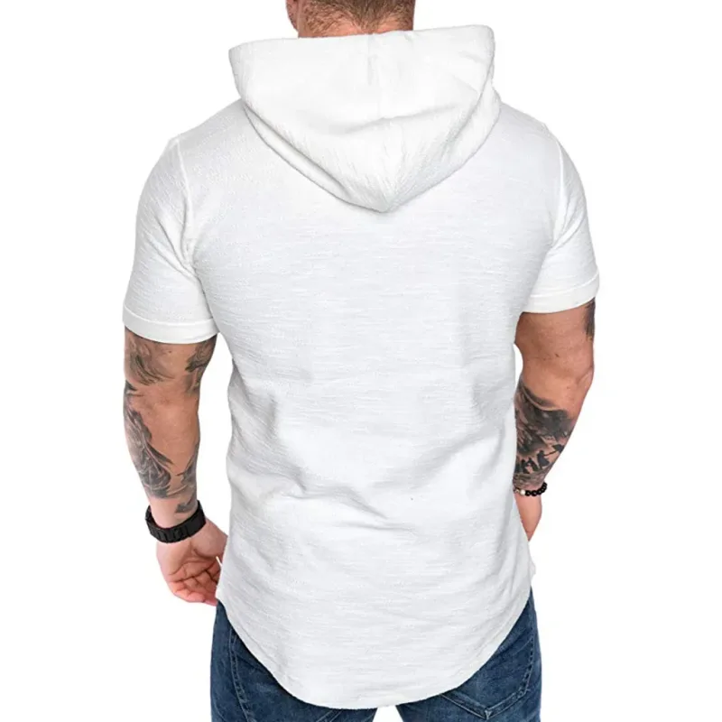 2026 Brand New Mens Hoodies Sweatshirts Short Sleeve Men Hoodies Sweatshirt Casual Solid Color Man Hoodie For Male Hooded