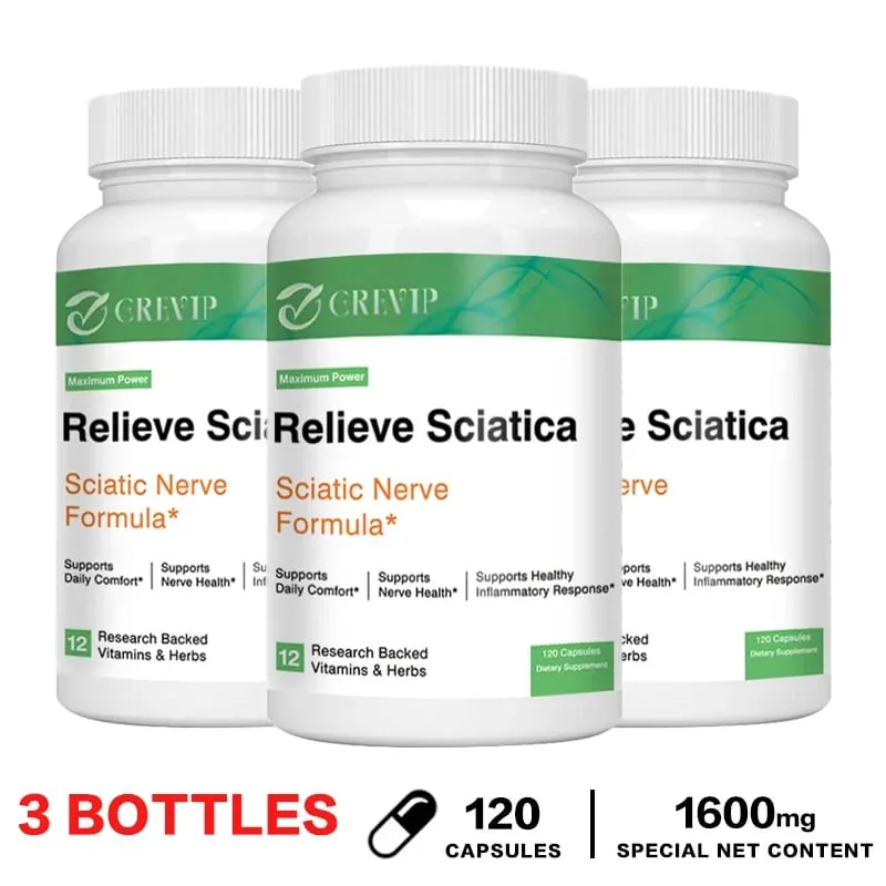 Sciatic Nerve Health Support - Helps Relieve Joint Pain Supports Daily Nervous System Bone & Nerve Health Balances Inflammation