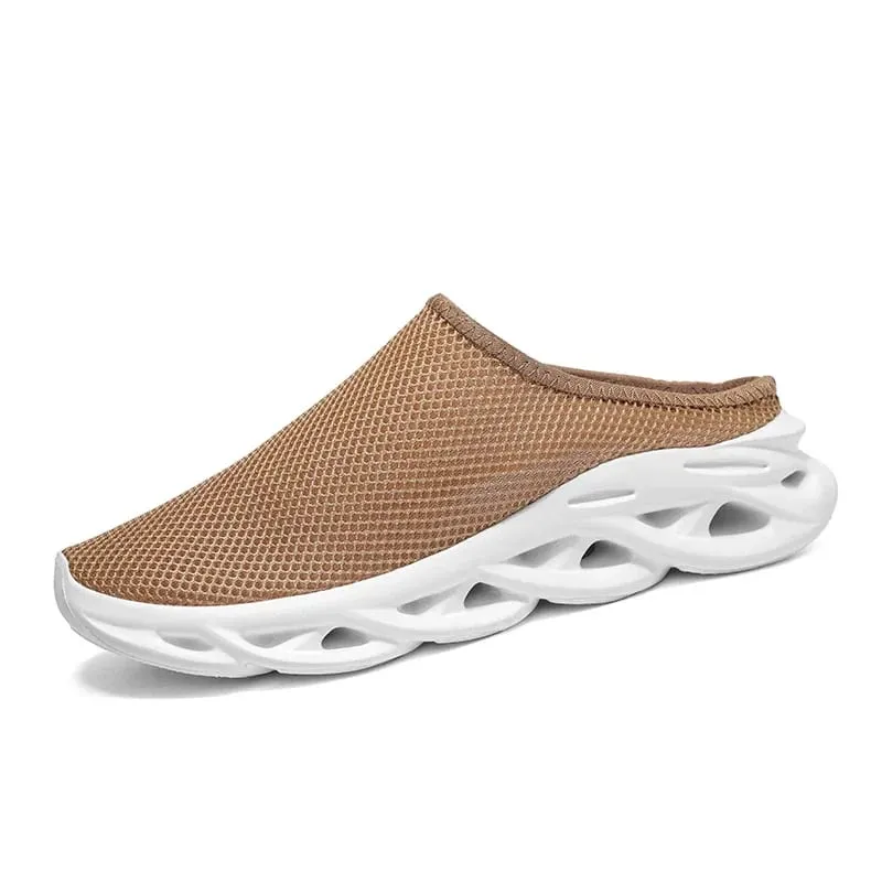 Men Slippers Summer Breathable Home Indoor Slippers Men Thick Bottom Slides Fashion Couple Walking Shoes Chanclas Hombre 39-48