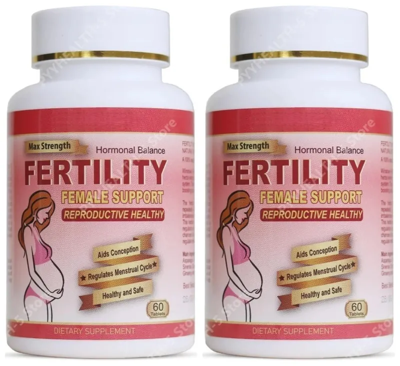 Fertility Tablets for Women Female Prenatal Vitamin Supplements Support Ovulation & Conception 60 Count Daily Routine