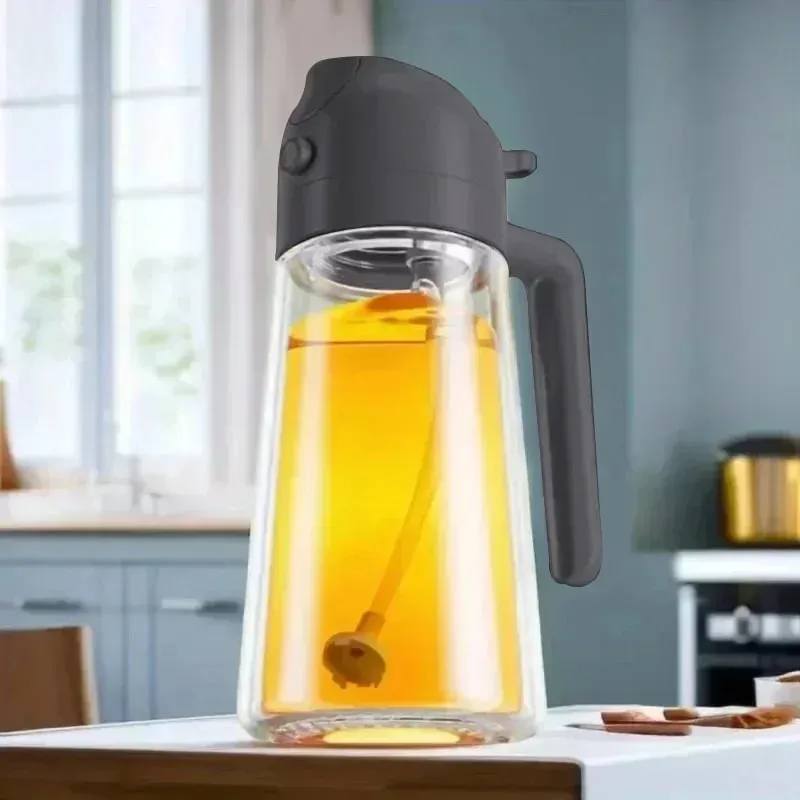 2in1 500ml Glass Oil Sprayer Oil Spray Bottle Oil Tank BBQ Kitchen Baking BBQ Picnic Kitchen Tools for Businesses