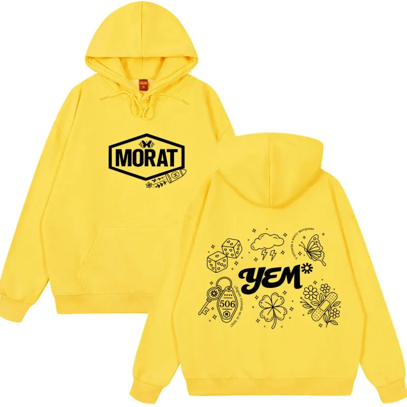 Band Morat Yem World Tour 2026 Print Hoodie Men Women Fashion Clothing Pullover Long Sleeves Loose Hip-hop Sweatshirts Fan Gifts